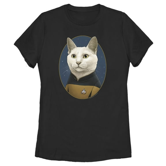 Women's Star Trek: The Next Generation Commander Data Cat  Graphic Tee Black X Large