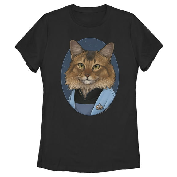 Women's Star Trek: The Next Generation Doctor Beverly Crusher Cat  Graphic Tee Black 2X Large