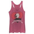 thumbnail image 1 of Women's Star Trek: The Next Generation Valentine's Cartoon Borg Picard Heart Resistance Is Futile  Racerback Tank Top Pink Heather X Small, 1 of 4