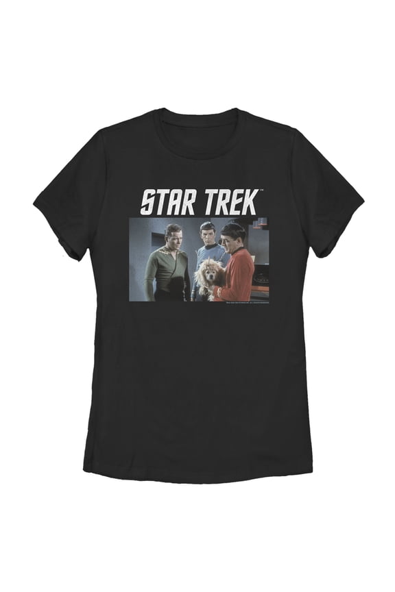 Women's Star Trek: The Original Series Alien Dog Graphic Tee Black Medium