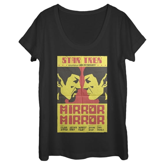 Women's Star Trek: The Original Series Mirror Mirror S2 Episode 4 Poster Scoop Neck Black Medium