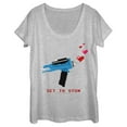 thumbnail image 1 of Women's Star Trek Valentine's Pixel Set Phasers to Stun Scoop Neck Athletic Heather X Large, 1 of 4