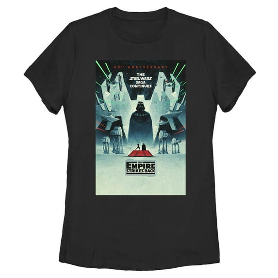 Women's Star Wars 40th Anniversary Saga Poster Graphic Tee Black Medium