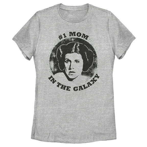 Women's Star Wars: A New Hope Number One Galactic Mom  Graphic Tee Athletic Heather Small