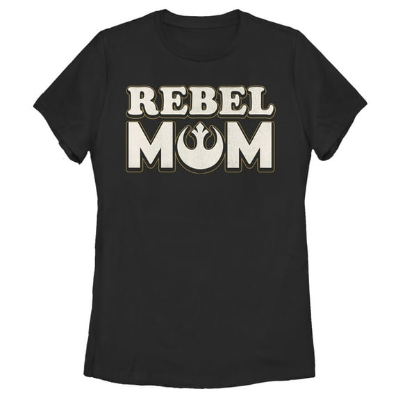 Women's Star Wars: A New Hope Rebel Mom Graphic Tee Black Medium