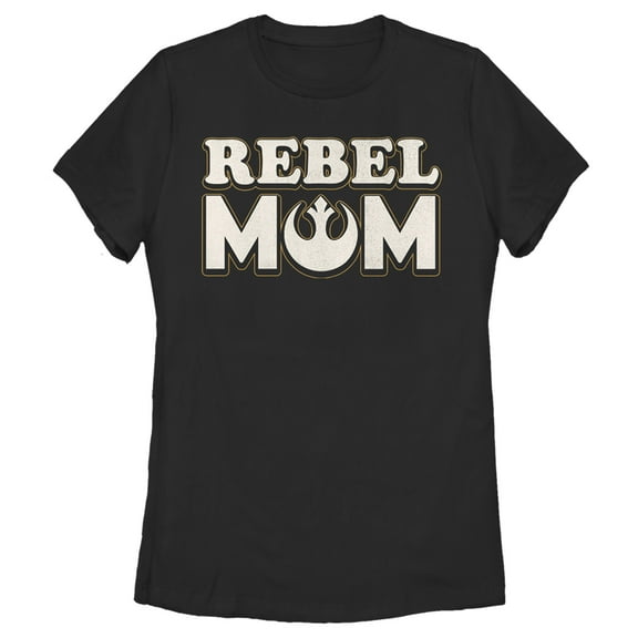 Women's Star Wars: A New Hope Rebel Mom Graphic Tee Black Small