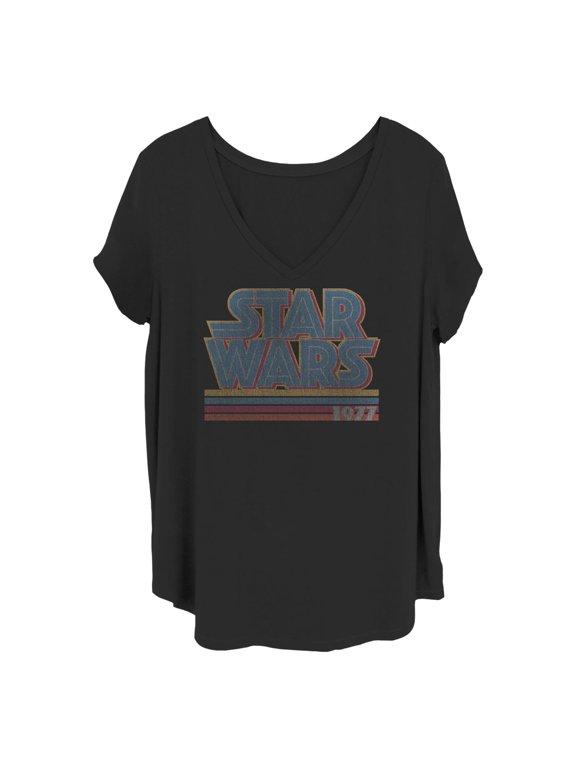 Women's Star Wars: A New Hope Retro Classic Logo Stripes Graphic T-Shirt