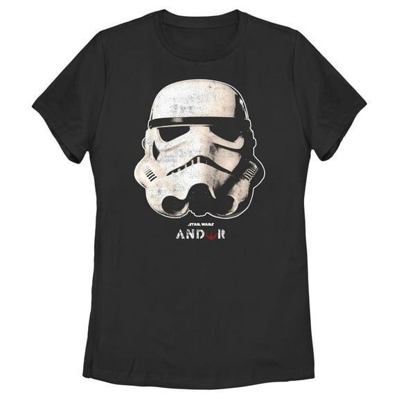 Women's Star Wars: Andor Stormtrooper Helmet  Graphic Tee Black Large