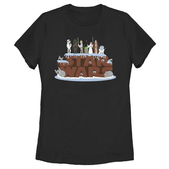 Women's Star Wars Birthday Cake Logo Graphic T-Shirt