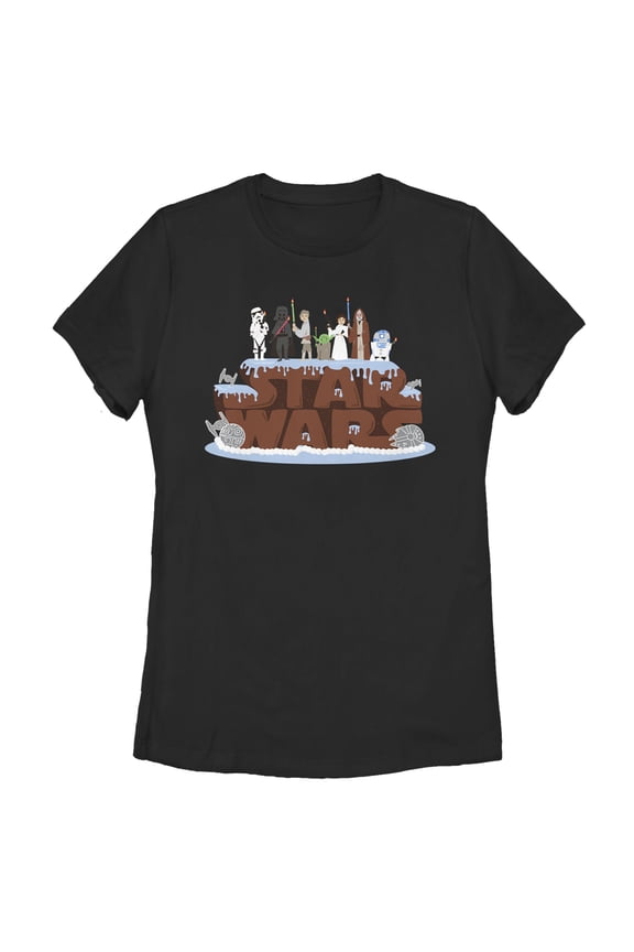 Women's Star Wars Birthday Cake Logo Graphic T-Shirt