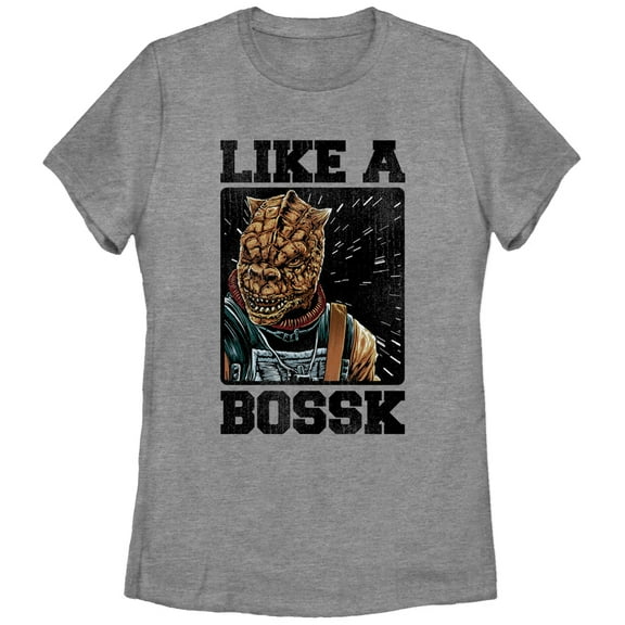 Women's Star Wars Bounty Hunter Like a Bossk  Graphic Tee Athletic Heather X Large
