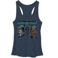 thumbnail image 1 of Women's Star Wars Cartoon Sounds  Racerback Tank Top Navy Heather Large, 1 of 3