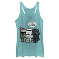 thumbnail image 1 of Women's Star Wars Christmas Boba It's Cold Outside  Racerback Tank Top Tahiti Blue 2X Large, 1 of 4