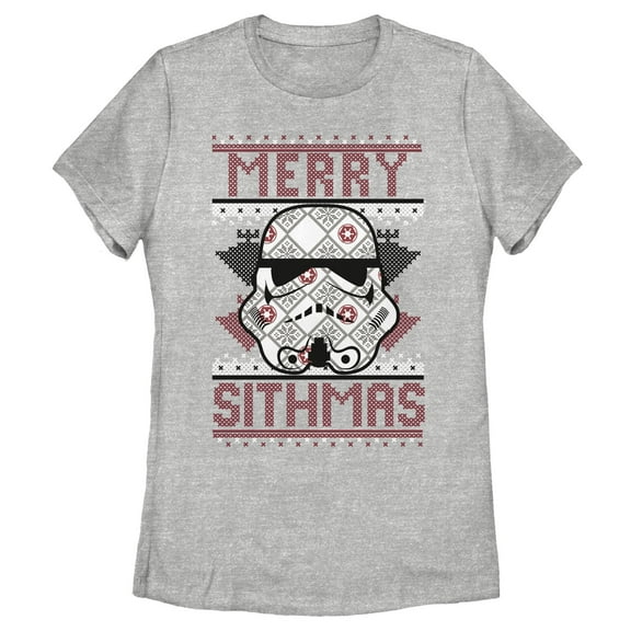 Women's Star Wars Christmas Merry Sithmas Graphic Tee Athletic Heather Small
