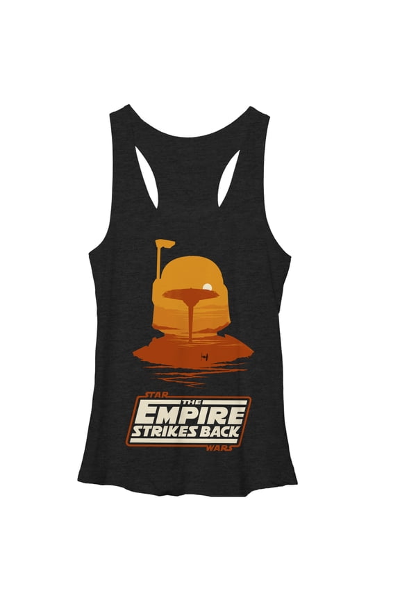 Women's Star Wars Cloud City Boba Fett Racerback Tank Top Black Heather Medium