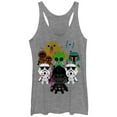thumbnail image 1 of Women's Star Wars Cute Cartoon Dark Side Villains Racerback Tank Top Gray Heather Medium, 1 of 3