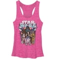 thumbnail image 1 of Women's Star Wars Darth Vader Attack Racerback Tank Top Pink Heather Small, 1 of 3