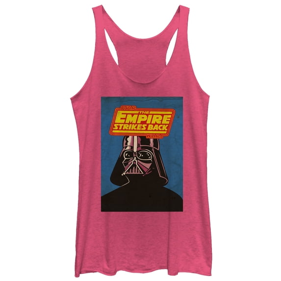 Women's Star Wars Darth Vader Gaze Racerback Tank Top Pink Heather Small