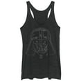 thumbnail image 1 of Women's Star Wars Darth Vader Helmet Racerback Tank Top Black Heather Large, 1 of 3
