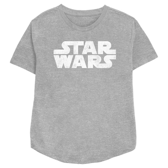 Women's Star Wars Distressed Simple Logo Graphic Tee Athletic Heather X Large