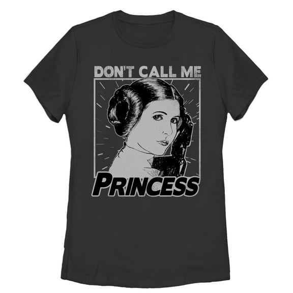 Women's Star Wars Don't Call Me Princess  Graphic Tee Black Large