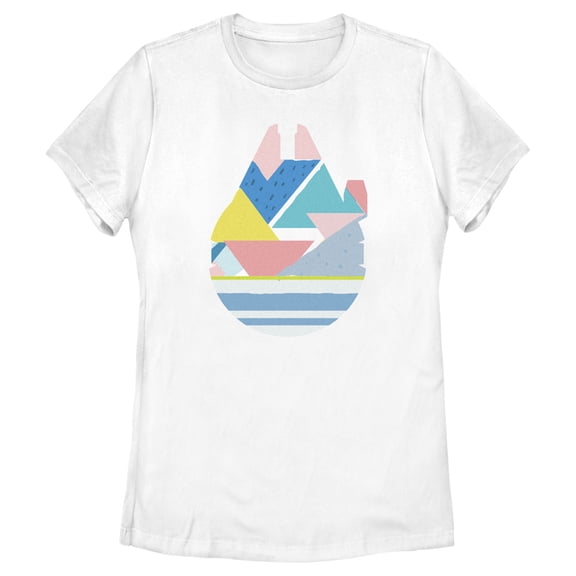 Women's Star Wars Easter Egg Millennium Falcon Graphic Tee White Small