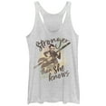 thumbnail image 1 of Women's Star Wars: Forces of Destiny Rey Stronger Racerback Tank Top White Heather Small, 1 of 3