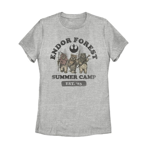 Women's Star Wars Forest of Endor Summer Camp '83  Graphic Tee Athletic Heather X Large