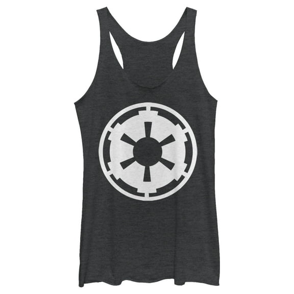Women's Star Wars Galactic Empire Logo  Racerback Tank Top Black Heather X Large