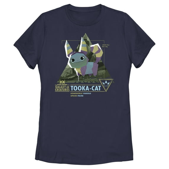 Women's Star Wars: Galaxy of Creatures Tooka Species Graphic Tee Navy Blue Small