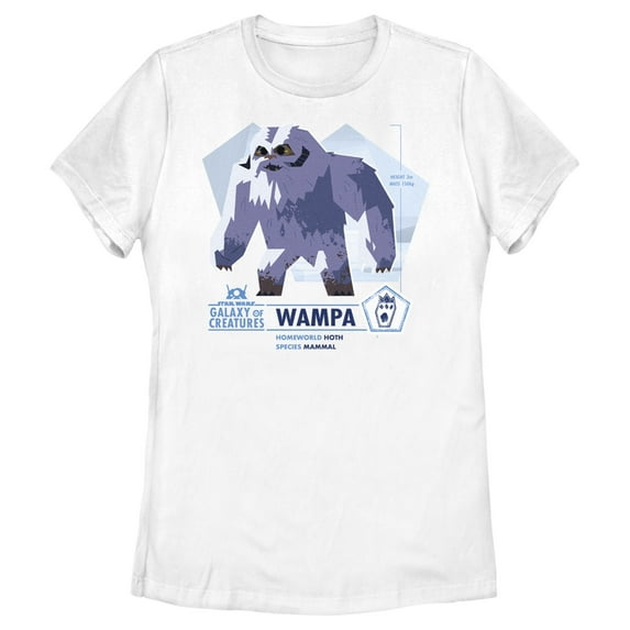 Women's Star Wars: Galaxy of Creatures Wampa Species Graphic Tee White X Large