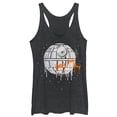 thumbnail image 1 of Women's Star Wars Halloween Death Star Drip  Racerback Tank Top Black Heather 2X Large, 1 of 3