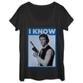 thumbnail image 1 of Women's Star Wars Han Solo Quote I Know Scoop Neck Black Medium, 1 of 3