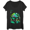thumbnail image 1 of Women's Star Wars Hawaiian Print Boba Fett Helmet  Scoop Neck Black Medium, 1 of 3