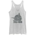 thumbnail image 1 of Women's Star Wars IG-88  Racerback Tank Top White Heather Medium, 1 of 3