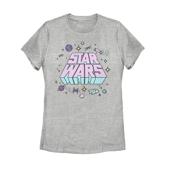 Women's Star Wars Icon Logo  Graphic Tee Athletic Heather Medium