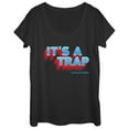 thumbnail image 1 of Women's Star Wars It's a Trap Ackbar Quote  Scoop Neck Black Large, 1 of 3