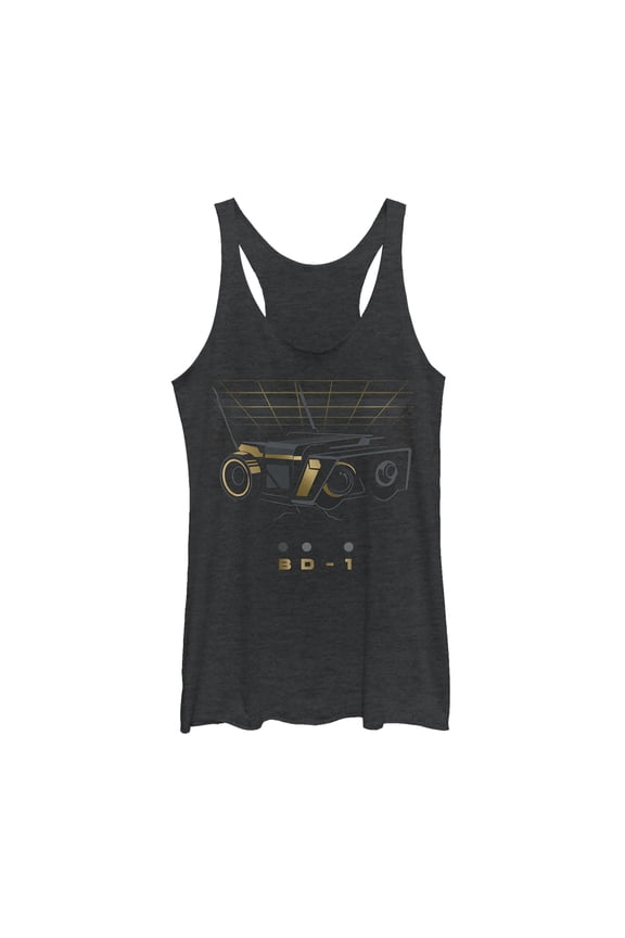 Women's Star Wars Jedi: Fallen Order BD-1 Droid  Racerback Tank Top Black Heather Small