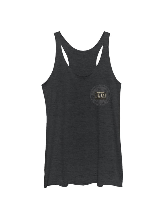 Women's Star Wars Jedi: Fallen Order Celestial Map Emblem Racerback Tank Top Black Heather X Large