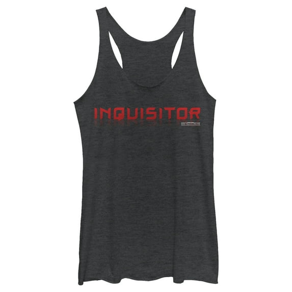 Women's Star Wars Jedi: Fallen Order Inquisitor Label Racerback Tank Top Black Heather Small