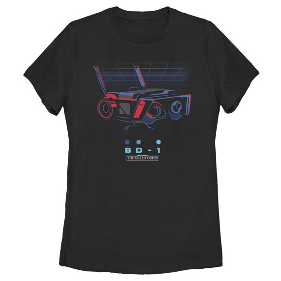 Women's Star Wars Jedi: Fallen Order Retro BD-1 Droid Graphic Tee Black Small