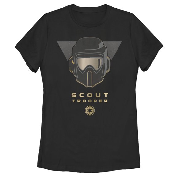 Women's Star Wars Jedi: Fallen Order Scout Trooper Helmet Graphic Tee Black Small