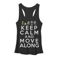 thumbnail image 1 of Women's Star Wars Keep Calm and Move Along  Racerback Tank Top Black Heather Small, 1 of 3