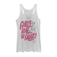 thumbnail image 1 of Women's Star Wars Leia Girls Rule Galaxy  Racerback Tank Top White Heather Small, 1 of 3