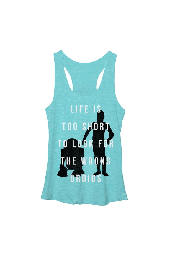 Women's The Wrong Droids Womens Tank Large Turquoise