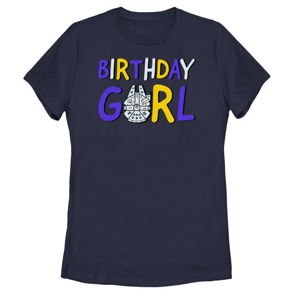 Women's Star Wars Millennium Falcon Birthday Girl  Graphic T-Shirt