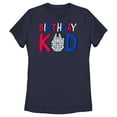 thumbnail image 1 of Women's Star Wars Millennium Falcon Birthday Kid  Graphic T-Shirt, 1 of 4