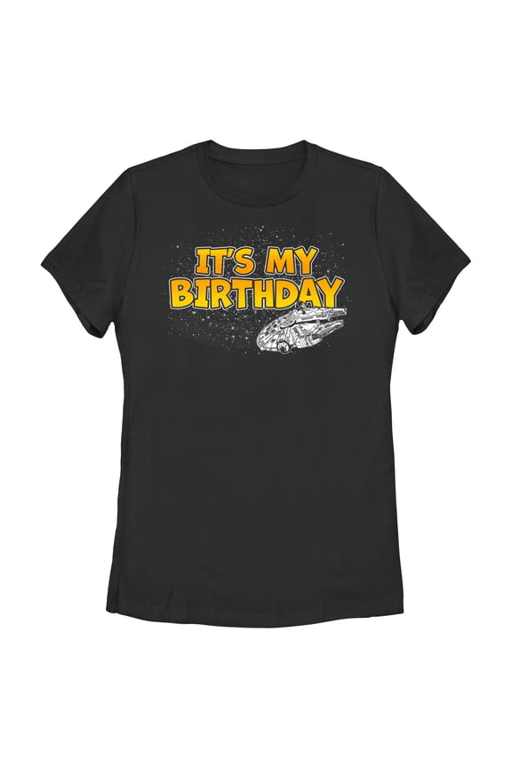 Women's Star Wars Millennium Falcon It's My Birthday Graphic T-Shirt