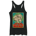 thumbnail image 1 of Women's Star Wars Millennium Falcon Trading Card Racerback Tank Top Black Heather X Large, 1 of 3