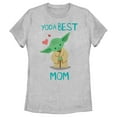 thumbnail image 1 of Women's Star Wars Mother's Day Best Mom Yoda  Graphic Tee Athletic Heather 2X Large, 1 of 4